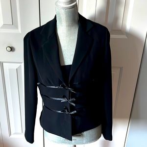 Evan-Picone Black Dress top sz 10P